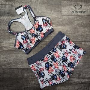 Wenly Zeng Crop Top Boyshort Bikini Swimsuit Size S